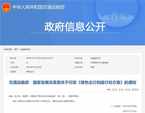 新能源和清潔能源占比不低于80%！兩部委印發(fā)《綠色出行創(chuàng)建行動方案》(圖1)