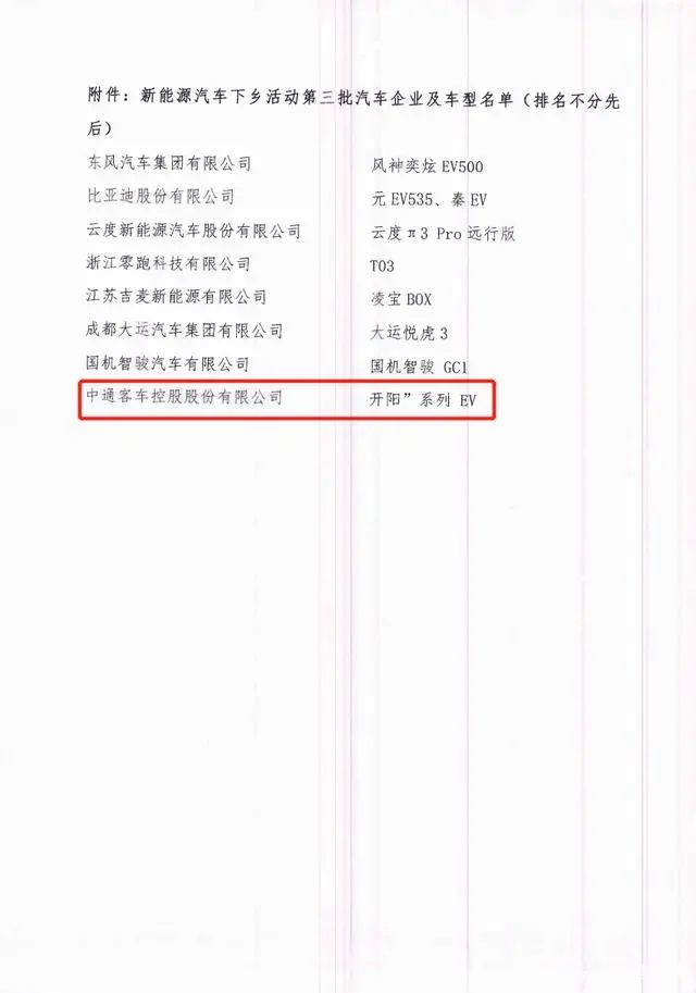 中通客車(chē)上榜!工信部發(fā)布第三批新能源汽車(chē)下鄉(xiāng)車(chē)型(圖3) 中通客車(chē)上榜!工信部發(fā)布第三批新能源汽車(chē)下鄉(xiāng)車(chē)型(圖3)